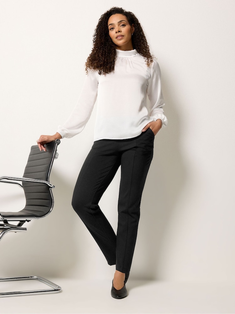 M&Co Black Ponte Seam Detail Trousers - Image 2 of 5