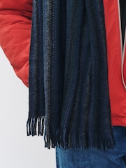 Blue Stripe Knitted Scarf - Image 4 of 7