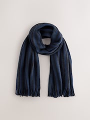 Blue Stripe Knitted Scarf - Image 5 of 7