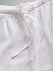 The Set Shorts With Linen Navy Blue/White - Image 12 of 13