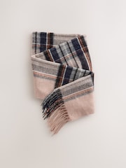 Neutral Check Made in Italy Signature Scarf - Image 3 of 5