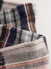 Neutral Check Made in Italy Signature Scarf - Image 4 of 5