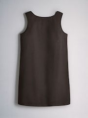 The Set 2 Pack Cotton Mini Shift Dress Chocolate Brown/White - Image 7 of 10