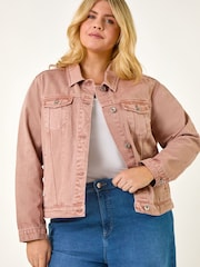 Roman Pink Curve Mid Wash Denim Jacket - Image 1 of 5