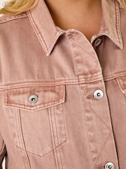 Roman Pink Curve Mid Wash Denim Jacket - Image 5 of 5