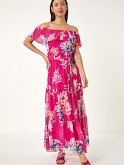 Roman – geblümtes Bardot-Maxikleid mit Gürtel - Bild 2 von 5