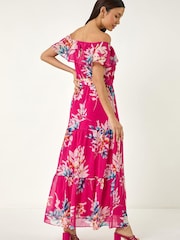 Roman – geblümtes Bardot-Maxikleid mit Gürtel - Bild 3 von 5