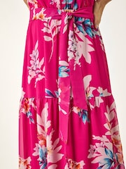 Roman – geblümtes Bardot-Maxikleid mit Gürtel - Bild 5 von 5