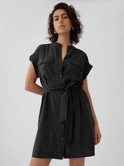 Gap Black Utility Mini Shirt Dress - Image 4 of 5