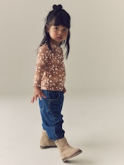 Deer Print Rib Long Sleeve T-Shirt (3mths-7yrs) - Image 2 of 8