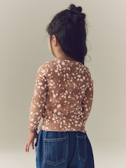 Deer Print Rib Long Sleeve T-Shirt (3mths-7yrs) - Image 3 of 8