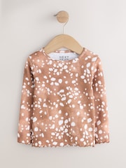Deer Print Rib Long Sleeve T-Shirt (3mths-7yrs) - Image 5 of 8