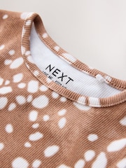 Deer Print Rib Long Sleeve T-Shirt (3mths-7yrs) - Image 7 of 8