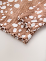 Deer Print Rib Long Sleeve T-Shirt (3mths-7yrs) - Image 8 of 8