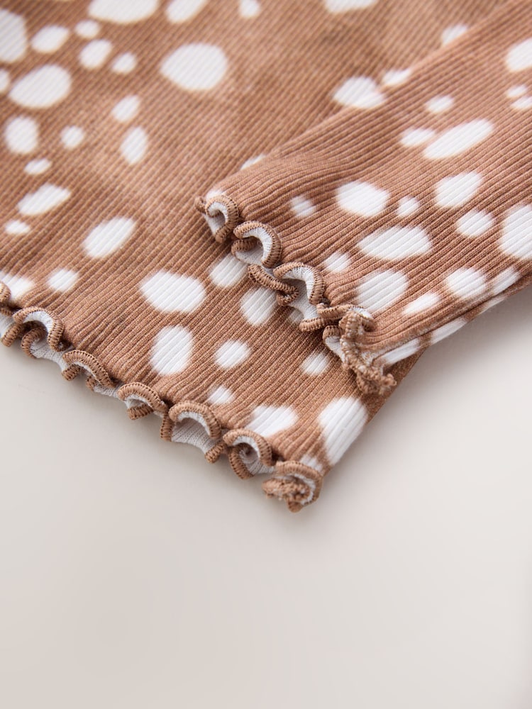 Deer Print Rib Long Sleeve T-Shirt (3mths-7yrs) - Image 8 of 8 Deer Print Rib Long Sleeve T-Shirt (3mths-7yrs) - Image 8 of 8