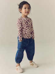 豹紋 - Long Sleeve Ribbed Top (3mths-7yrs) - 圖片 2，共 7