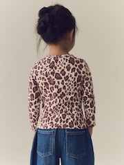 豹紋 - Long Sleeve Ribbed Top (3mths-7yrs) - 圖片 3，共 7