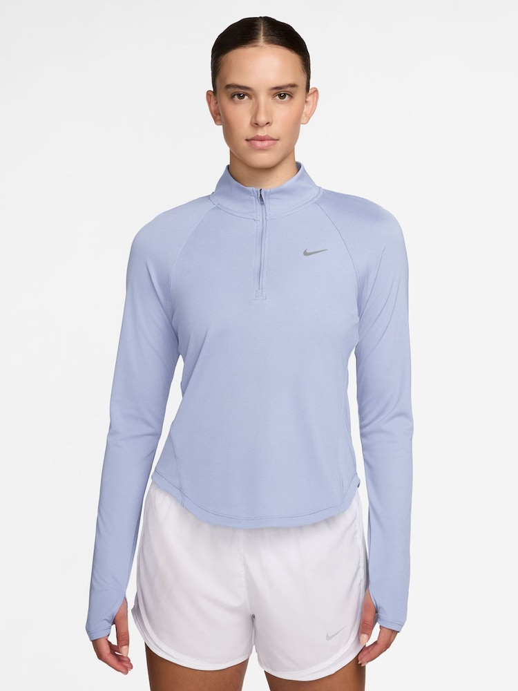Nike Palest Purple Tempo Dri-FIT 1/2-Zip Running Top - Image 1 of 4 Nike Palest Purple Tempo Dri-FIT 1/2-Zip Running Top - Image 1 of 4