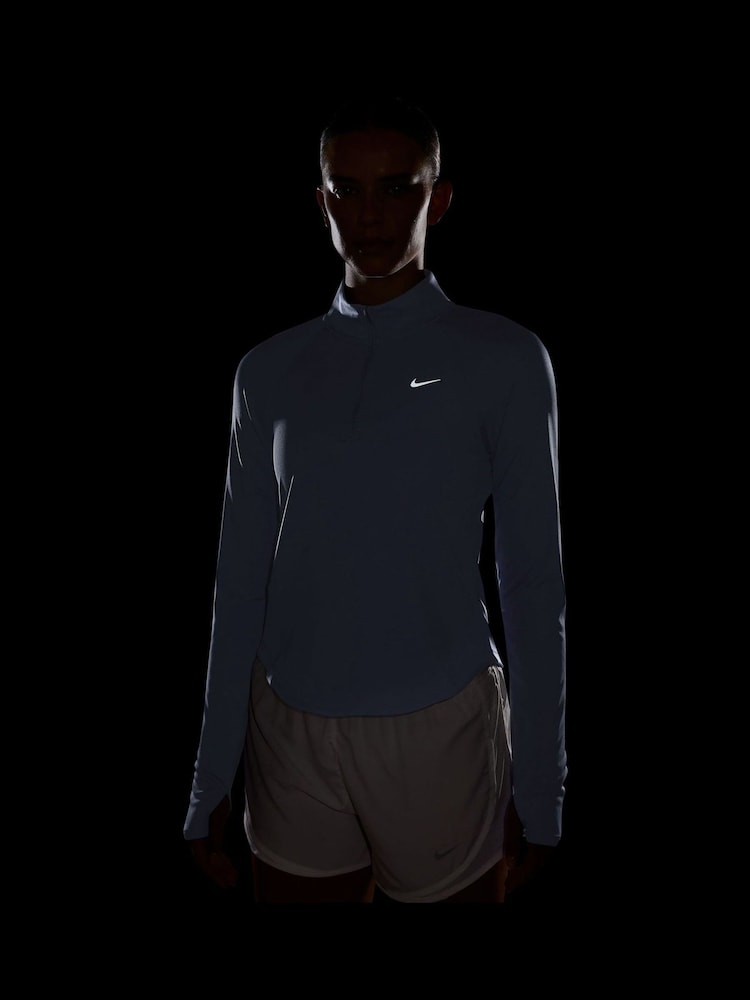 Nike Palest Purple Tempo Dri-FIT 1/2-Zip Running Top - Image 4 of 4 Nike Palest Purple Tempo Dri-FIT 1/2-Zip Running Top - Image 4 of 4