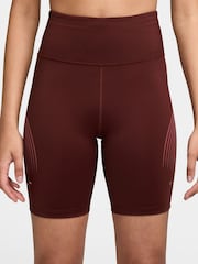 Nike Mystic Date Brown Swift High-Waisted 7" Running Shorts - Image 1 of 5
