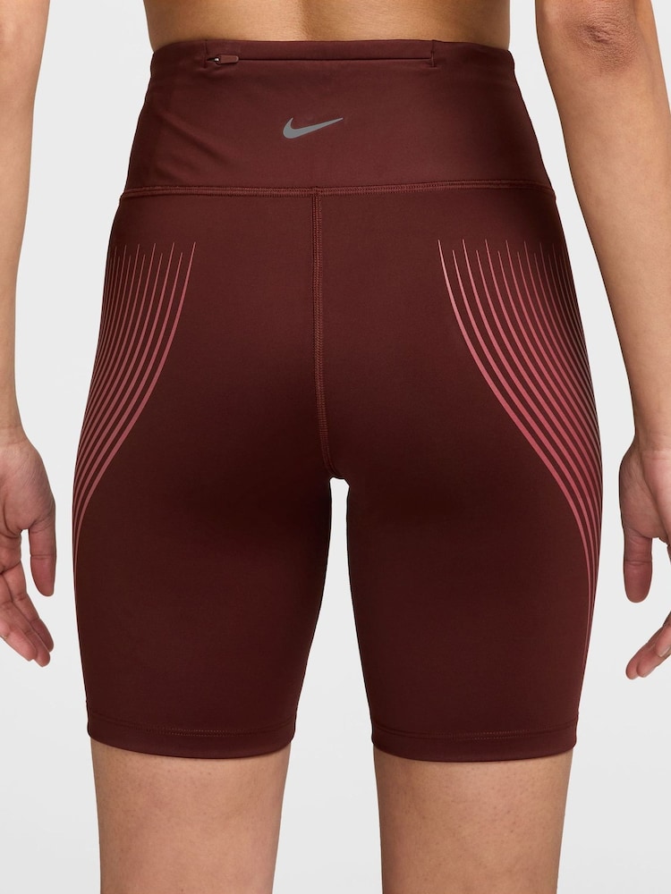 Nike Mystic Date Brown Swift High-Waisted 7" Running Shorts - Image 2 of 5 Nike Mystic Date Brown Swift High-Waisted 7" Running Shorts - Image 2 of 5