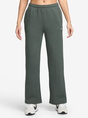 Nike Camo Green Studio Fleece Wide Leg Joggers - Image 1 of 3