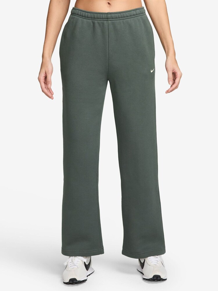 Nike Camo Green Studio Fleece Wide Leg Joggers - Image 1 of 3 Nike Camo Green Studio Fleece Wide Leg Joggers - Image 1 of 3