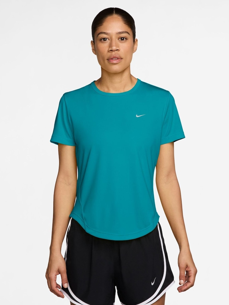 Nike Energy Blue Tempo Dri-FIT Short-Sleeve Running Top - Image 1 of 4 Nike Energy Blue Tempo Dri-FIT Short-Sleeve Running Top - Image 1 of 4