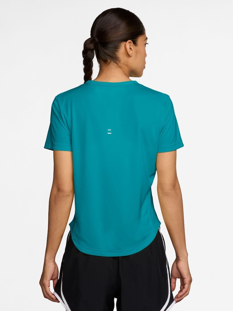 Nike Energy Blue Tempo Dri-FIT Short-Sleeve Running Top - Image 2 of 4 Nike Energy Blue Tempo Dri-FIT Short-Sleeve Running Top - Image 2 of 4