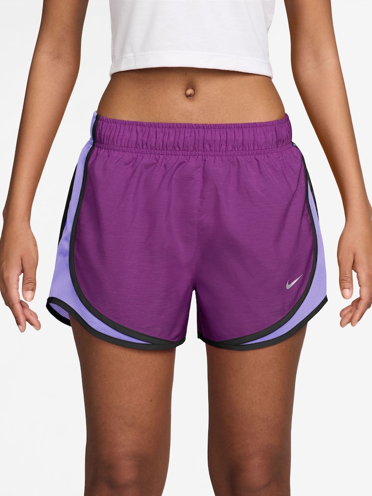 Nike Bold Berry Tempo Dri-FIT Mid Rise Brief Lined Running Shorts - Image 1 of 5 Nike Bold Berry Tempo Dri-FIT Mid Rise Brief Lined Running Shorts - Image 1 of 5