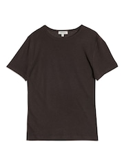 Albaray Brown Linen T-Shirt - Image 4 of 4