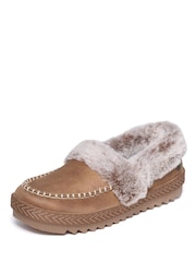 Skechers Chestnut Brown Bobs Cozy Kiss Slippers - Image 4 of 6