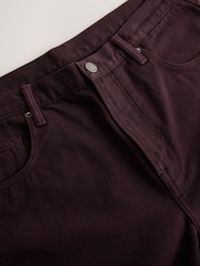 Burgundy Red Straight Fit Vintage Jeans - Image 3 of 5