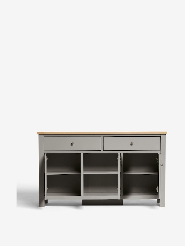 Dove Grey Malvern Oak Effect Sideboard - Image 2 of 7 Dove Grey Malvern Oak Effect Sideboard - Image 2 of 7