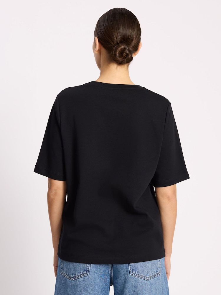 Negru - Albaray Boxy T-Shirt - Imaginea 2 din 4