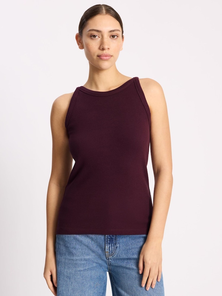 Albaray Red High Neck Rib Vest - Image 1 of 5