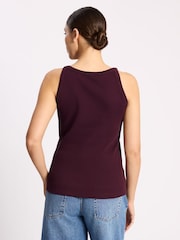 Albaray Red High Neck Rib Vest - Image 2 of 5