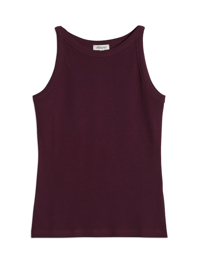 Albaray Red High Neck Rib Vest - Image 5 of 5