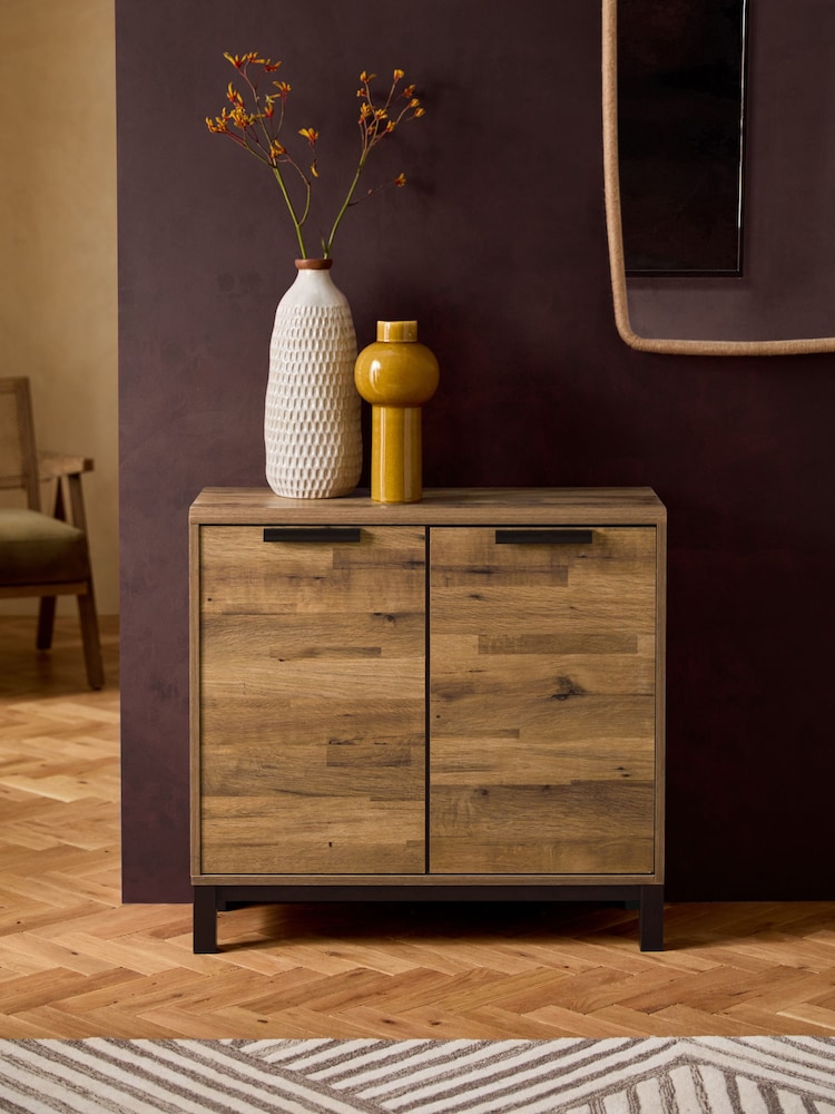Dark Bronx Oak Effect Sideboard - Image 2 of 8 Dark Bronx Oak Effect Sideboard - Image 2 of 8