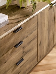 Dark Bronx Oak Effect Sideboard - Image 6 of 11