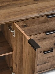 Dark Bronx Oak Effect Sideboard - Image 7 of 11