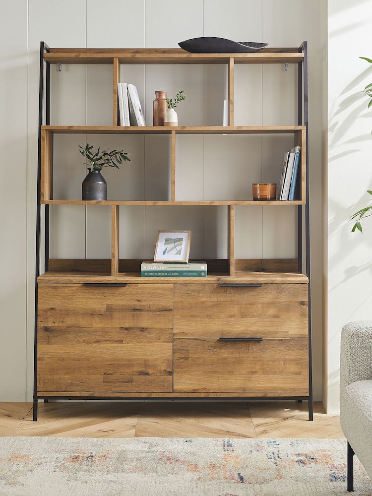 Dark Bronx Wide Storage Ladder Shelf - Image 2 of 8 Dark Bronx Wide Storage Ladder Shelf - Image 2 of 8