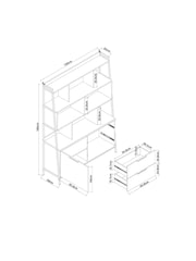 Dark Bronx Wide Storage Ladder Shelf - Image 4 of 8