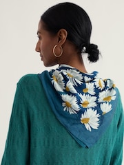 Seasalt Cornwall Blue May Garland Square Scarf - Image 2 of 4