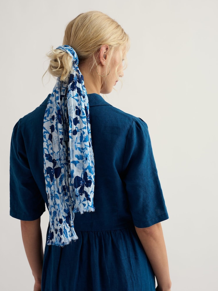 Seasalt Cornwall Blue Larissa Scarf - Image 5 of 5