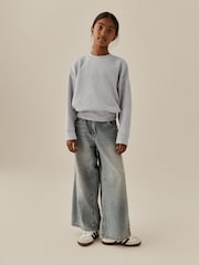 Grey Cosy Rib Fitted Waist Top (3-16yrs) - Image 2 of 8