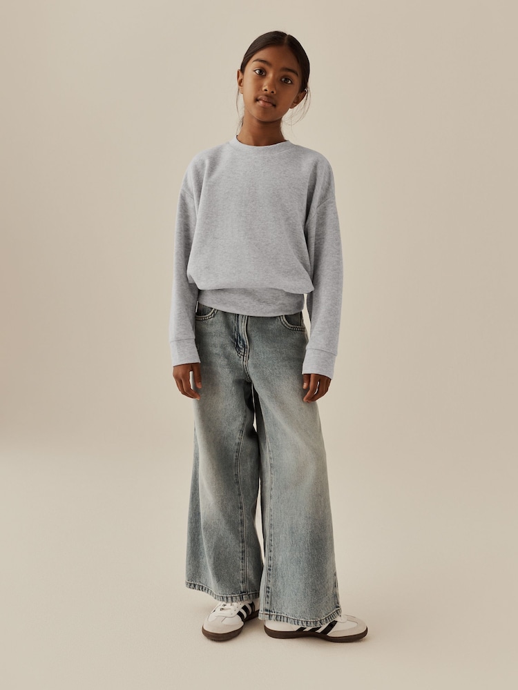 Grey Cosy Rib Fitted Waist Top (3-16yrs) - Image 2 of 8 Grey Cosy Rib Fitted Waist Top (3-16yrs) - Image 2 of 8