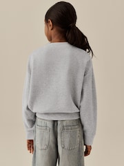 Grey Cosy Rib Fitted Waist Top (3-16yrs) - Image 3 of 8