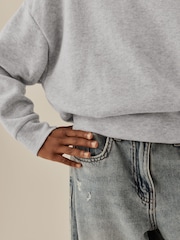 Grey Cosy Rib Fitted Waist Top (3-16yrs) - Image 4 of 8