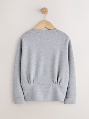 Grey Cosy Rib Fitted Waist Top (3-16yrs) - Image 6 of 8